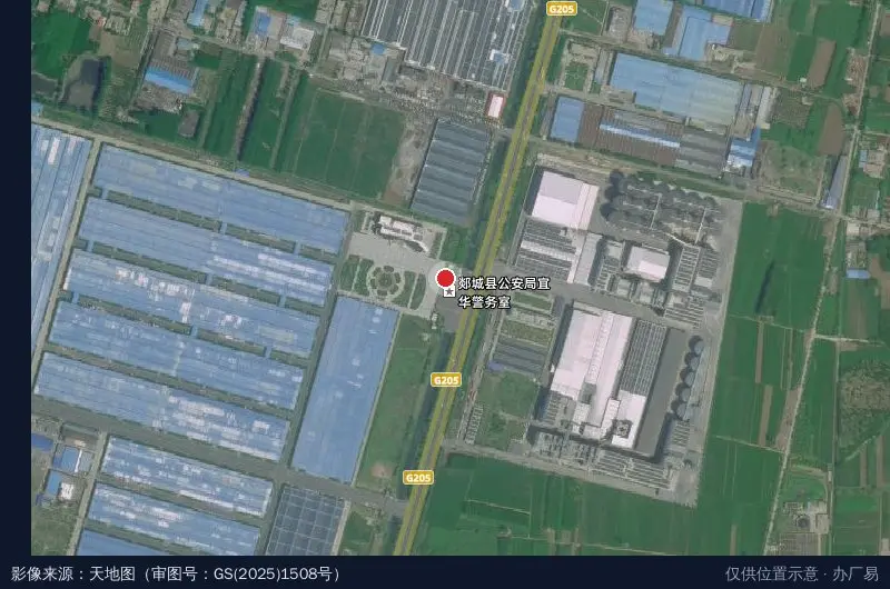 万华禾香北方产业园卫星位置示意图