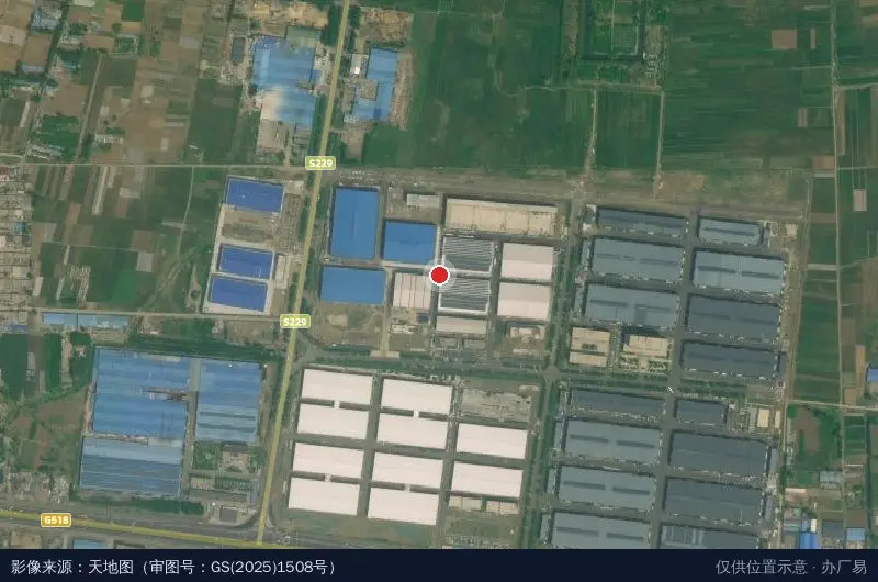 兰陵县棠林工业园卫星位置示意图