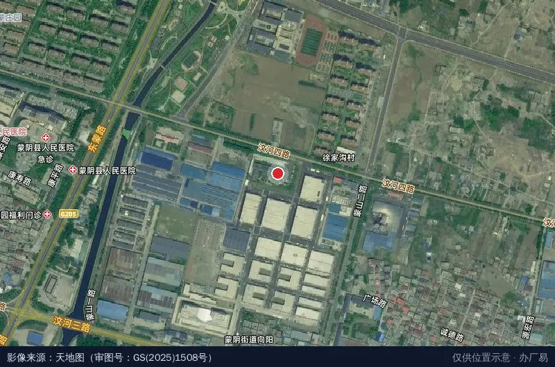 山东蒙阴经济开发区智能制造新材料产业园卫星位置示意图
