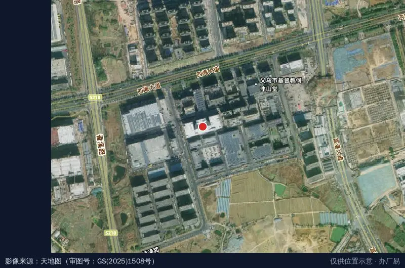 义乌市沪江科技产业园卫星位置示意图