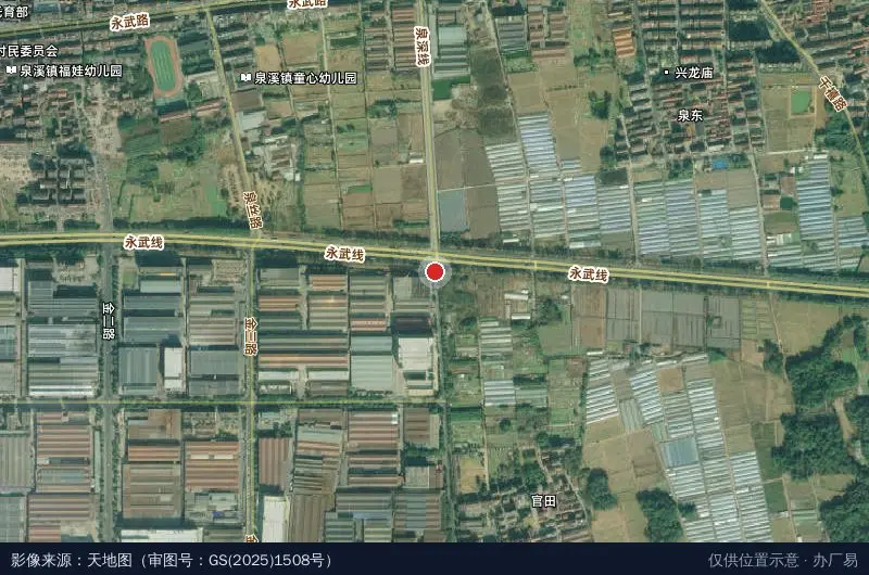 金岩山工业园区卫星位置示意图