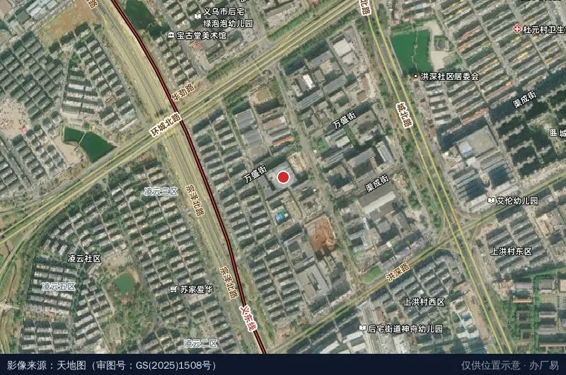 文渊工业园卫星位置示意图