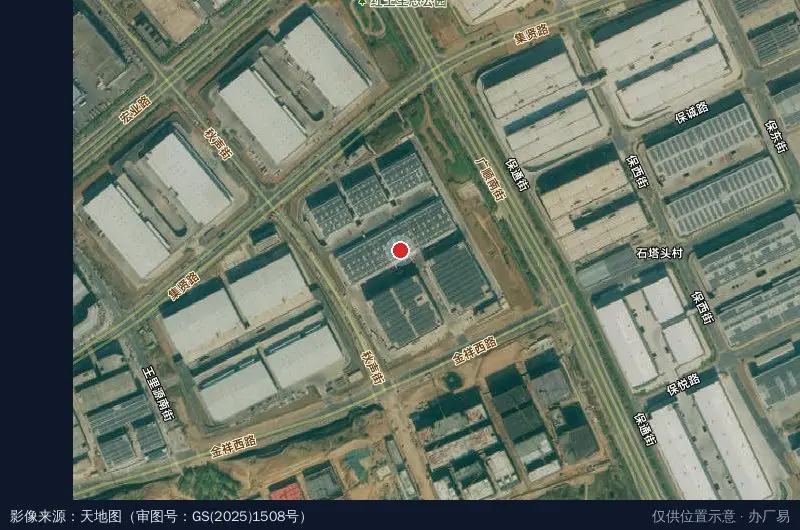 金咖全产业链园区(建设中)卫星位置示意图