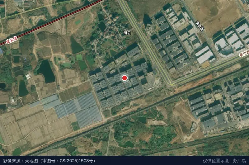 金义吉成创业园卫星位置示意图