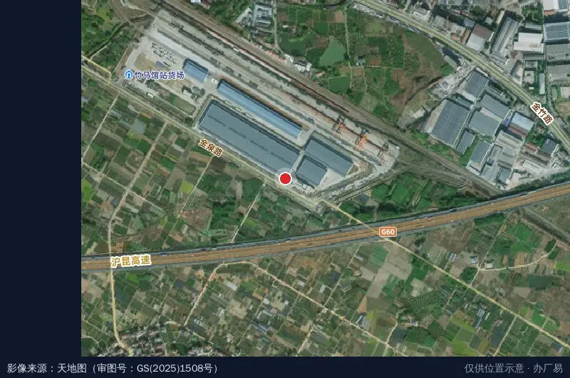 金华中宇公铁水综合物流园卫星位置示意图