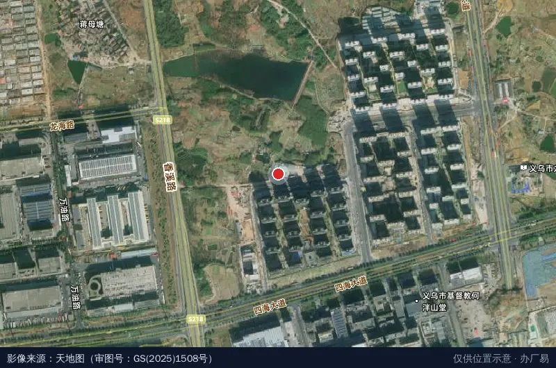 义乌中松物流分拨中心卫星位置示意图