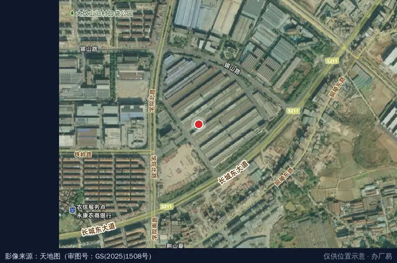 永康市物流中心5区卫星位置示意图