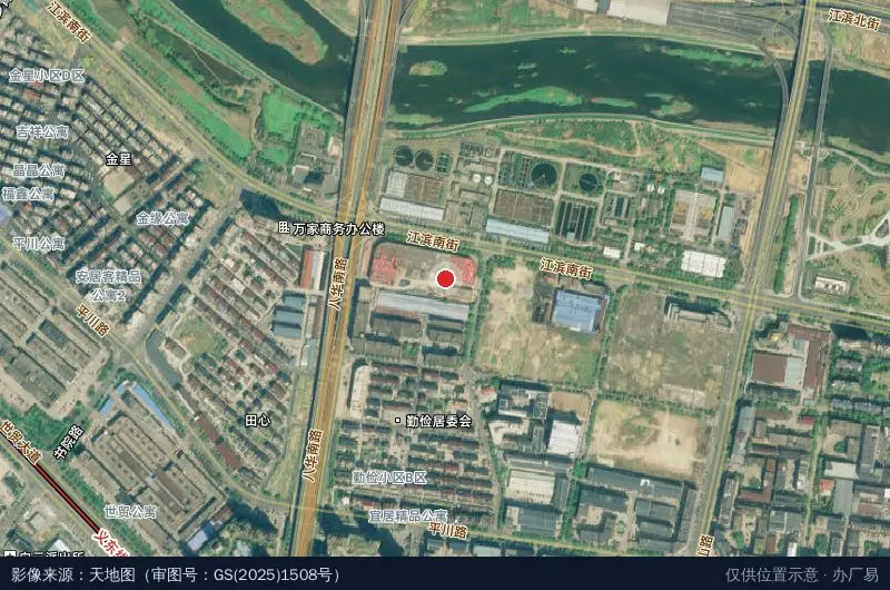 东阳市华航针织产业园卫星位置示意图