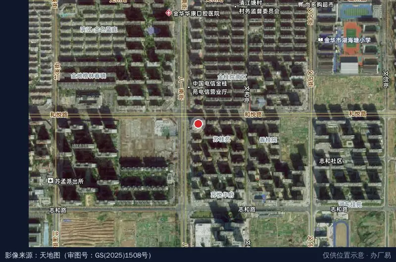 金华经济技术开发区民生服务综合体卫星位置示意图