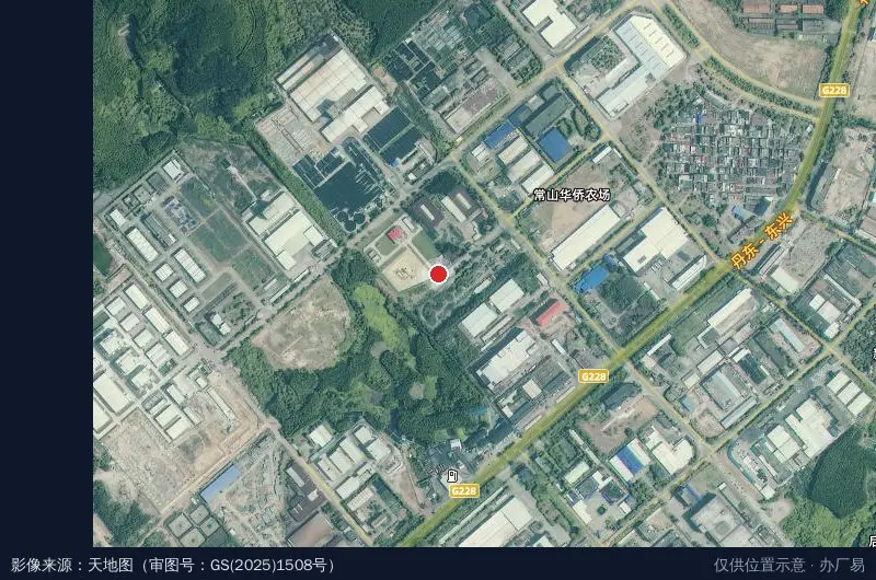 漳州常山华侨经济开发区南工业园区集中供热项目1期卫星位置示意图