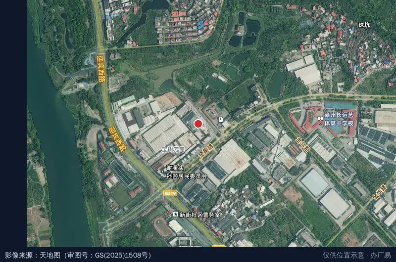 来发(金峰)产业园卫星位置示意图