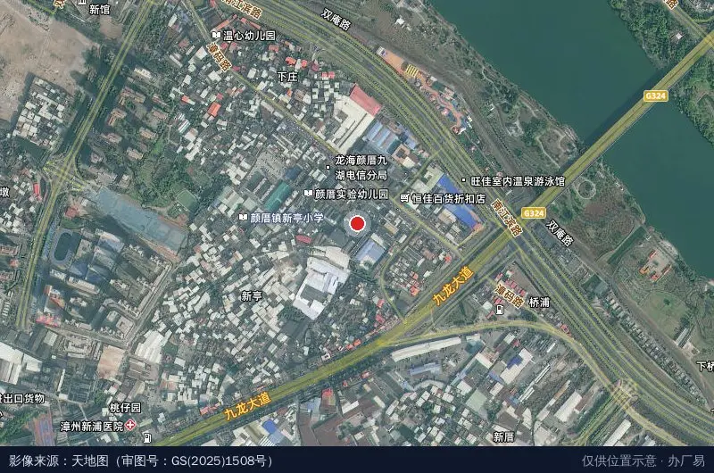漳州高新区物联网示范园卫星位置示意图
