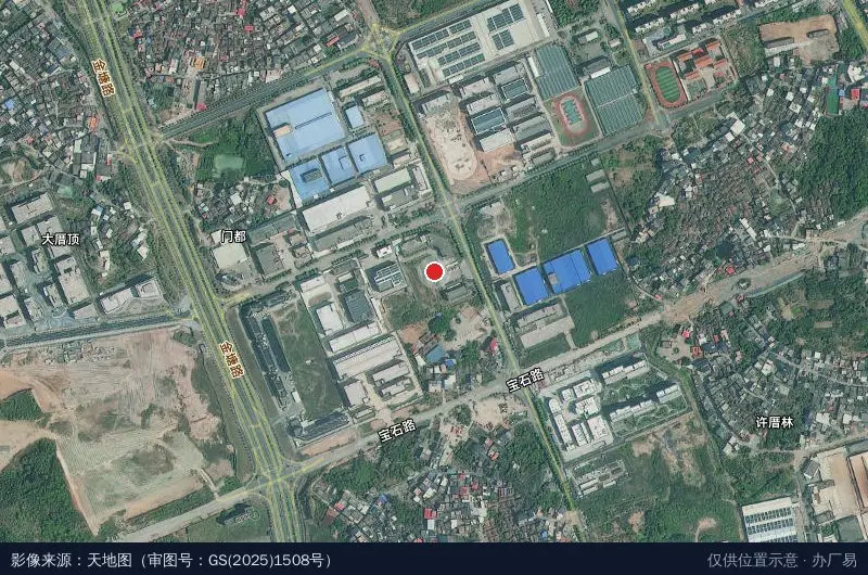 世卓电子科技园卫星位置示意图