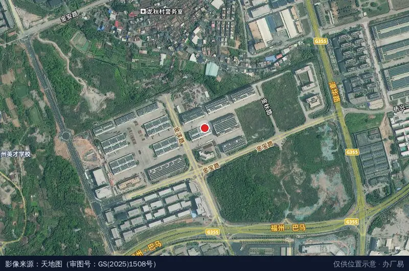 漳州漳龙物流园区卫星位置示意图