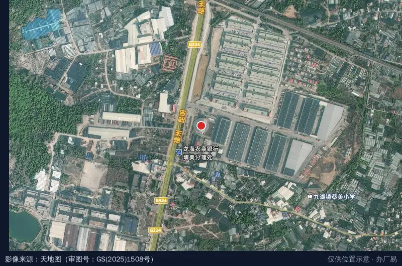 漳州传化公路港卫星位置示意图