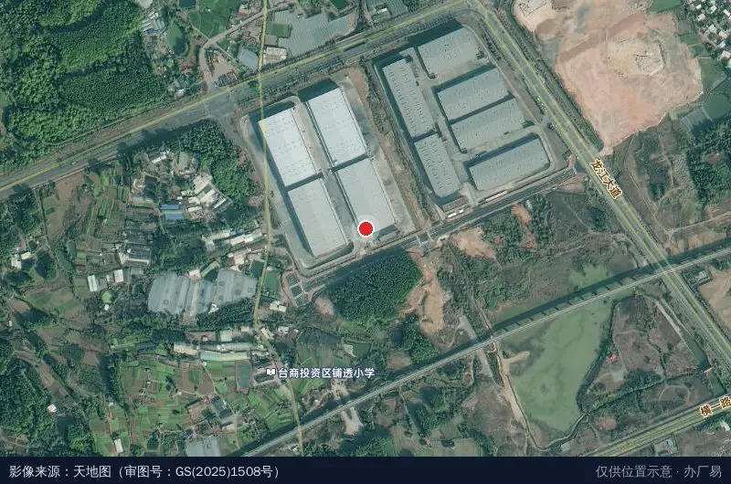 京东漳州角美物流园卫星位置示意图