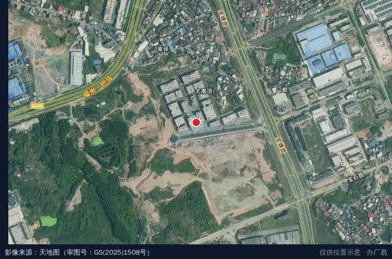 百度智能云(漳州)人工智能基础数据产业基地卫星位置示意图