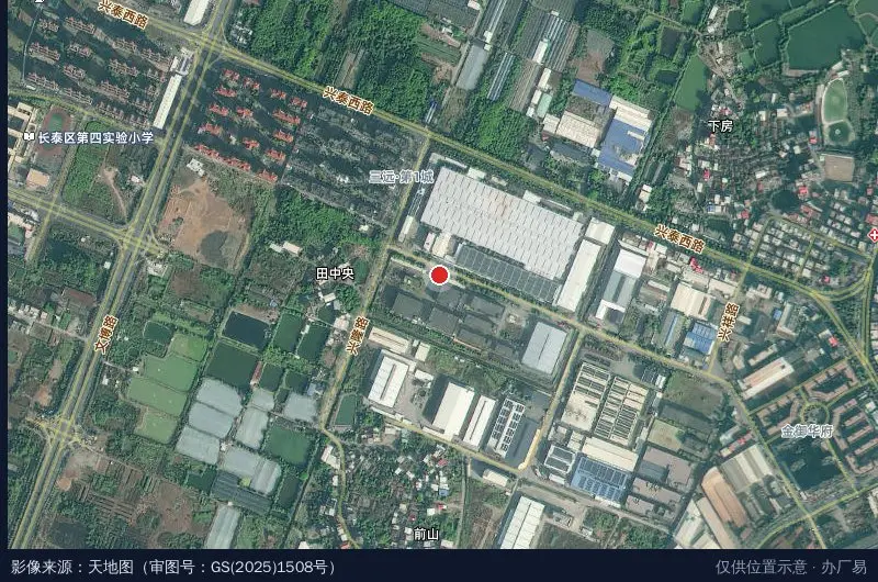 漳州中闽工业园卫星位置示意图