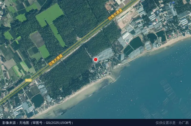 古雷港经济开发区鑫平养殖专业合作社卫星位置示意图