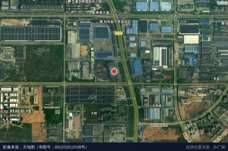 联讯云谷卫星位置示意图