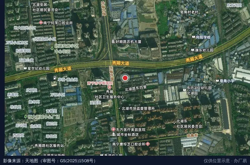 南宁嘉丰文化创意产业园卫星位置示意图