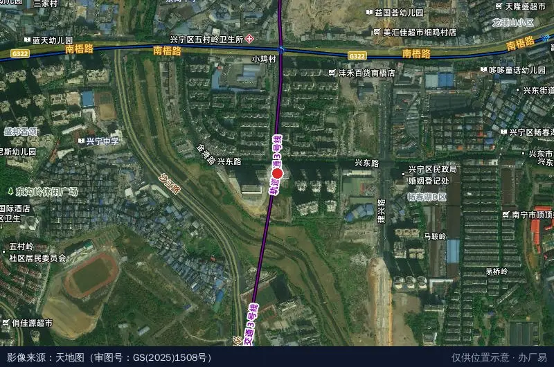 广西化工研究院科技园卫星位置示意图