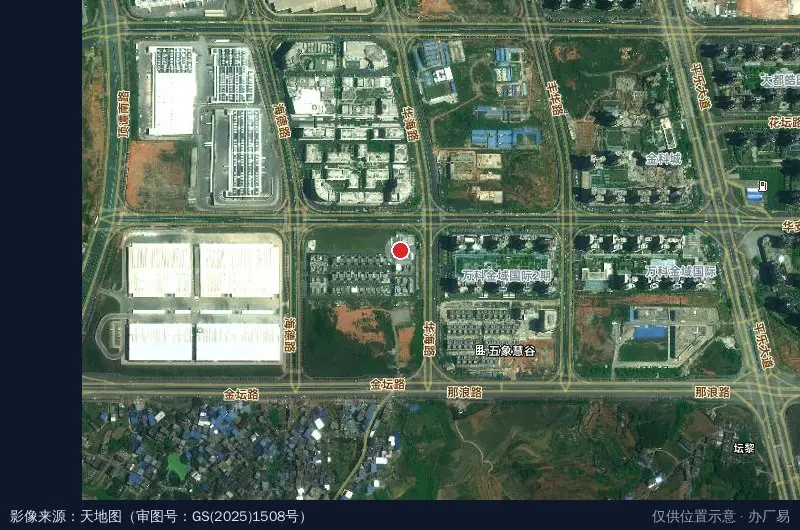 中新光合谷物联智慧园卫星位置示意图