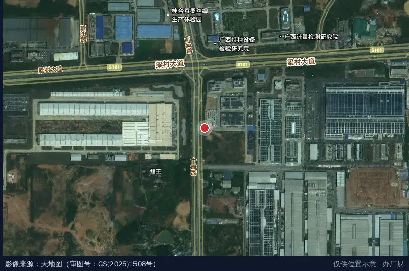 南宁国人科技产业园卫星位置示意图
