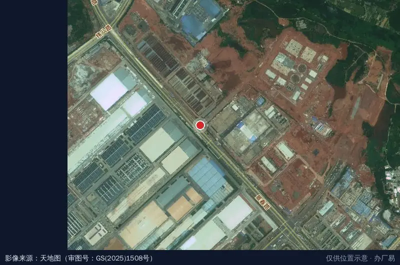 六景工业园区水质净化厂卫星位置示意图