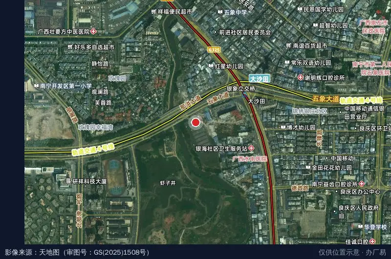 五象科技企业孵化基地卫星位置示意图
