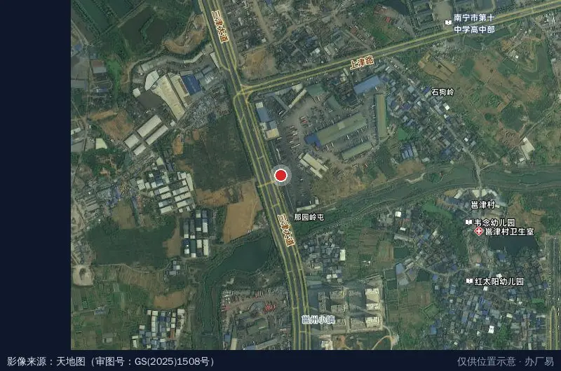 南北物流园卫星位置示意图