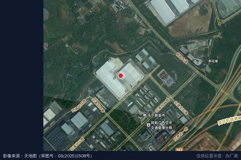 普洛斯南宁航港物流园卫星位置示意图