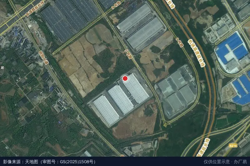 南宁夸特纳斯物流园卫星位置示意图