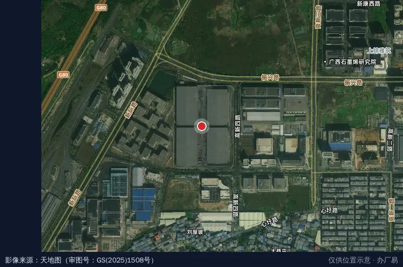 南宁市高新区万纬物流园卫星位置示意图