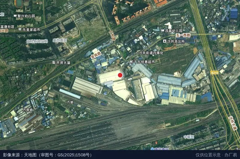 广西容盛物流园卫星位置示意图