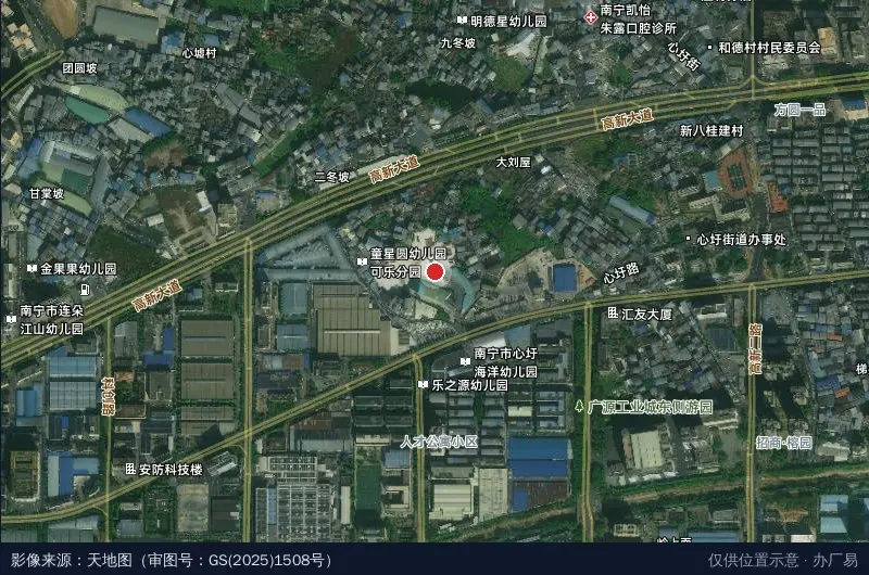 利贞物流园卫星位置示意图
