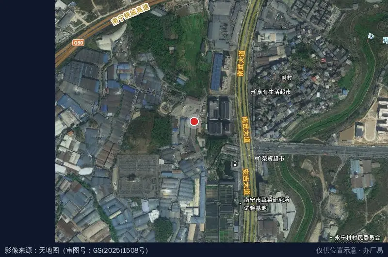 康泽物流园卫星位置示意图