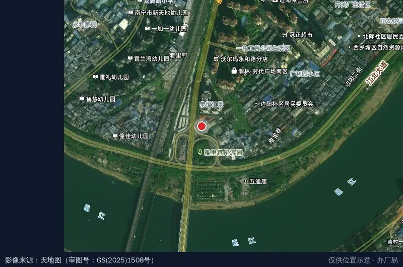 永和物流园卫星位置示意图