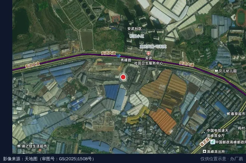通达物流园卫星位置示意图