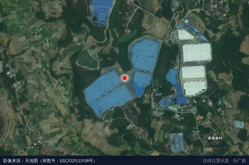 广西大汇仓储物流基地卫星位置示意图