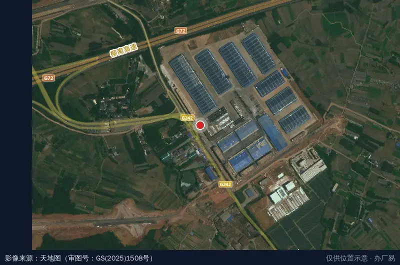 伶俐公路物流港卫星位置示意图