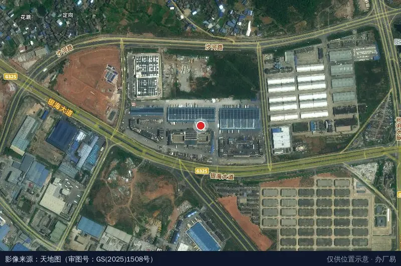 玉洞物流港(银海大道辅路)卫星位置示意图