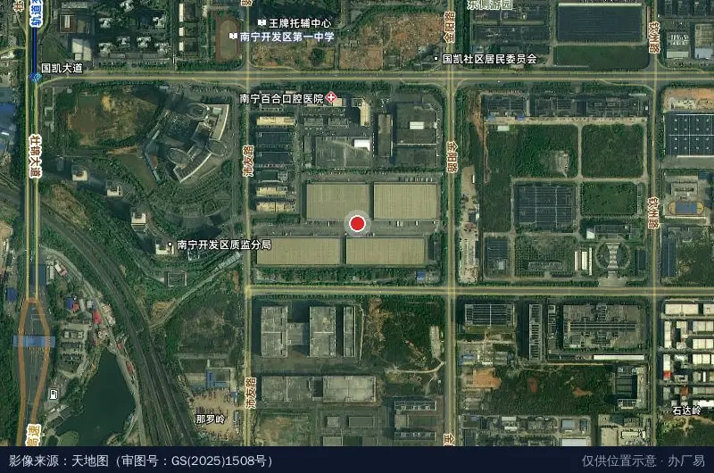 普洛斯南宁物流园卫星位置示意图