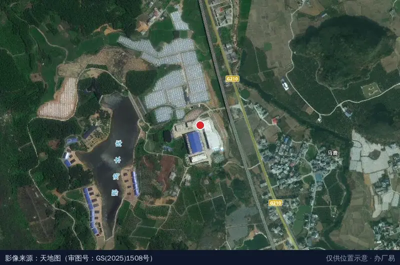马山县深圳东风食品加工产业园卫星位置示意图