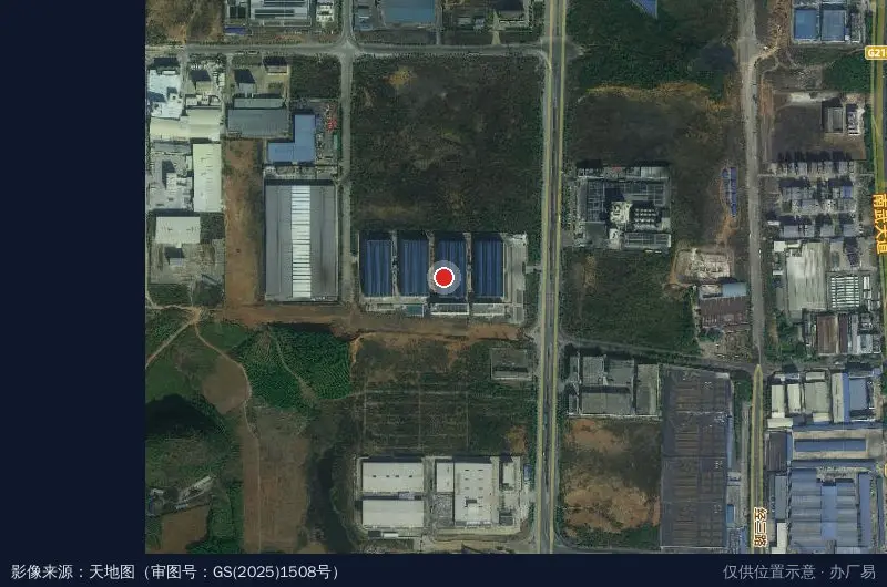 广西桂台现代农机产业服务园卫星位置示意图