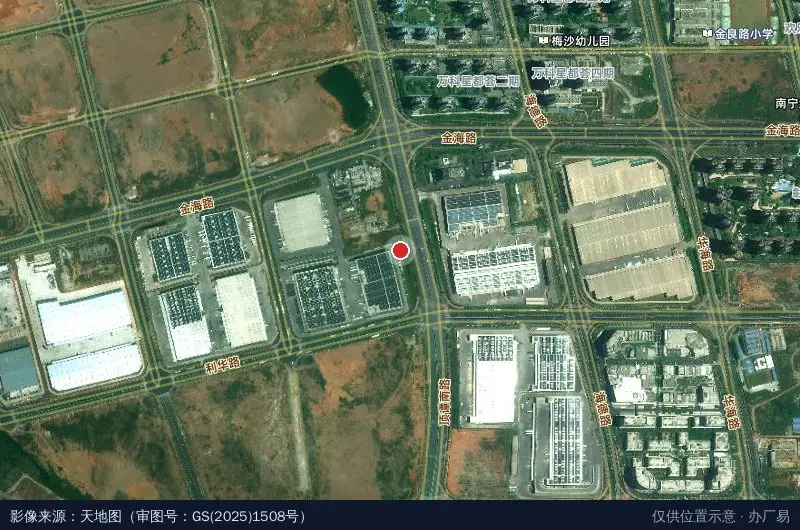 万纬南宁良庆园1期卫星位置示意图