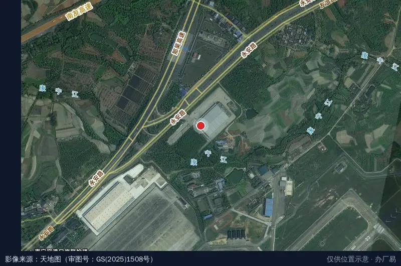 南宁零公里空港产业园卫星位置示意图