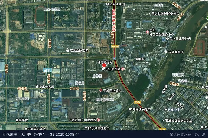 南宁国家经济技术开发区卫星位置示意图