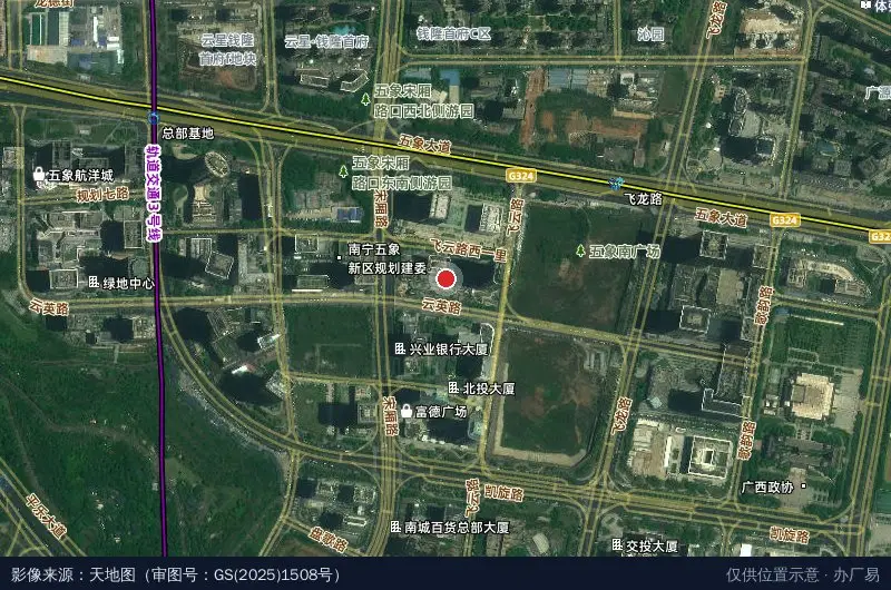 广投数字经济示范基地卫星位置示意图