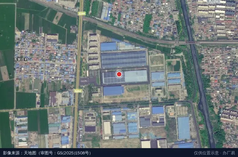 圣润工业园卫星位置示意图